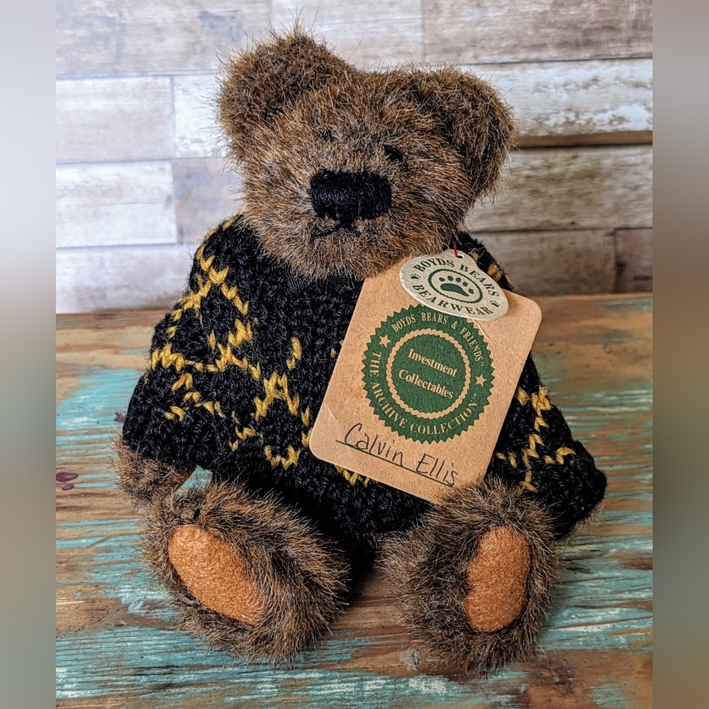 Boyds Bears "Calvin Ellis" #91223 TJ Archive Collection Plush Teddy Bear